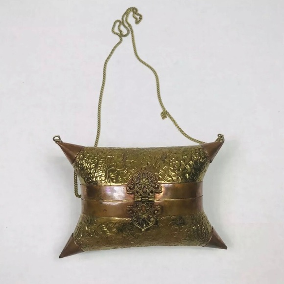 vintage brass purse